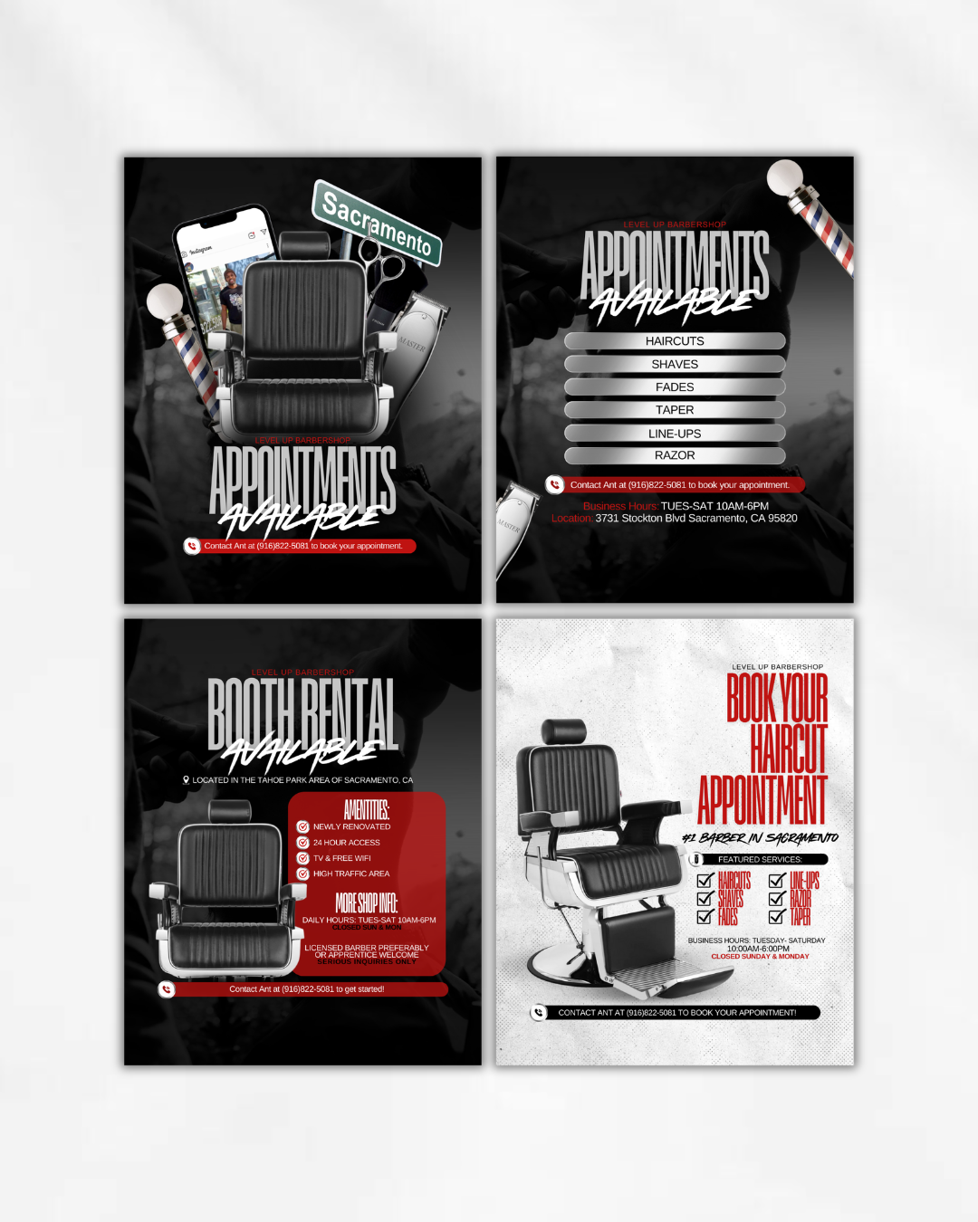 Printable Flyer Design Set of 4