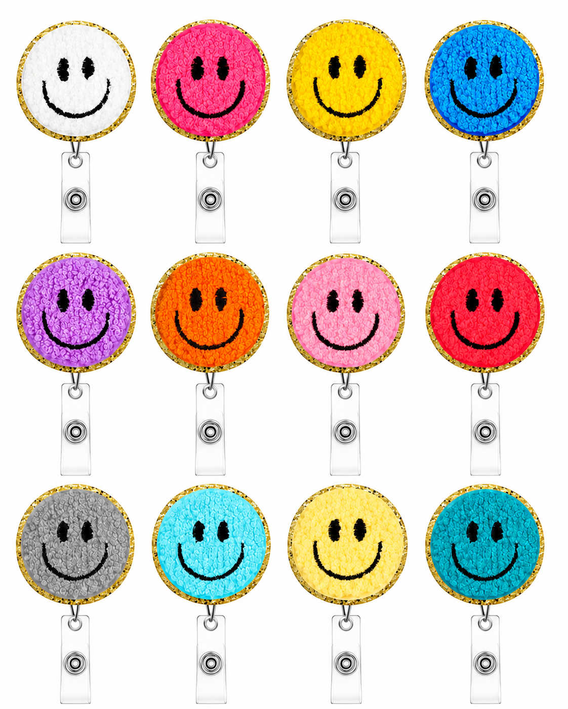 Smiley Face Badge Reel