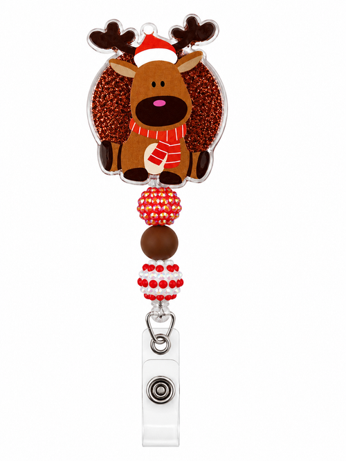Cute Christmas Holiday Festive Work Badge Reel
