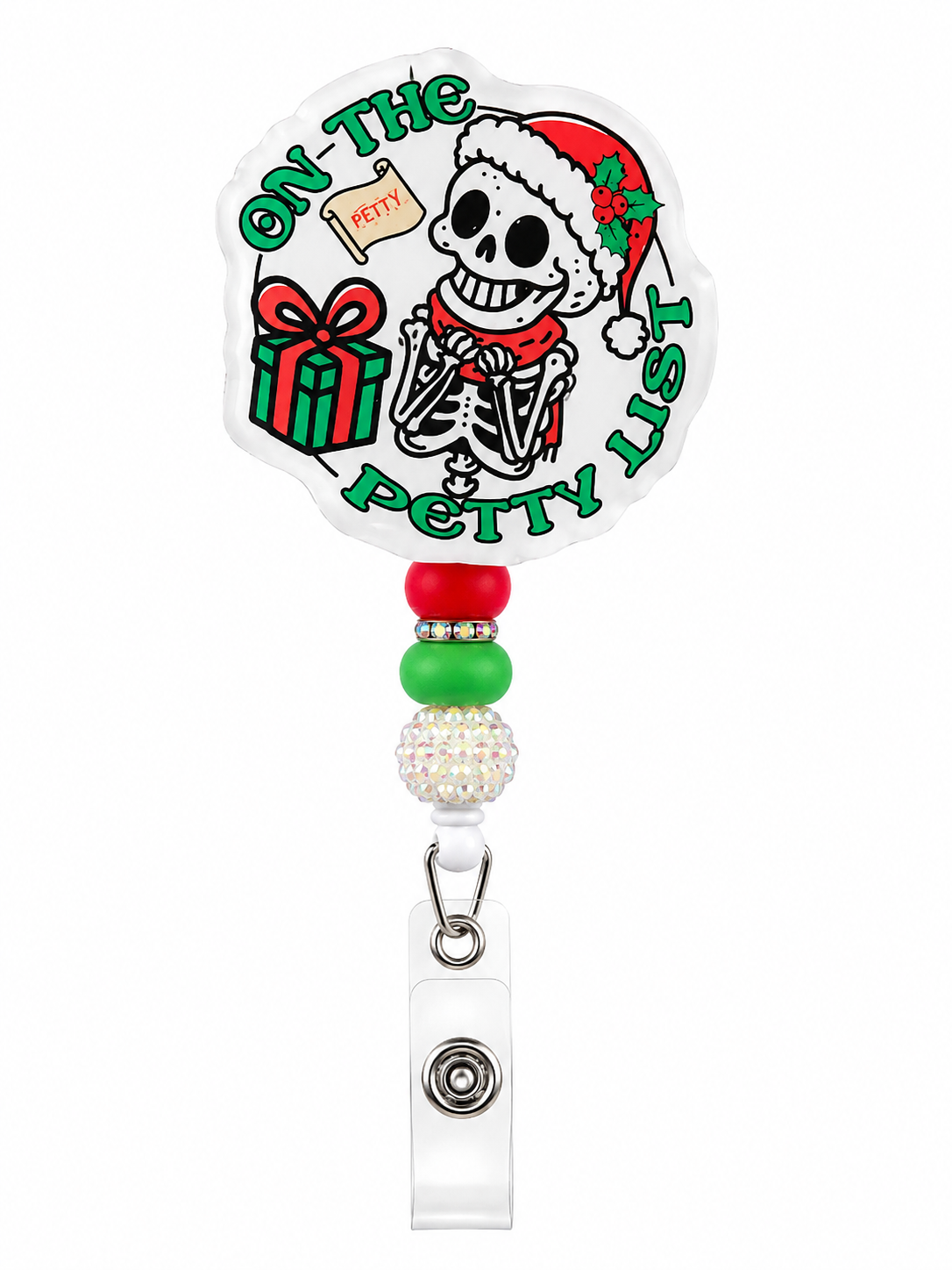 Cute Christmas Holiday Festive Work Badge Reel